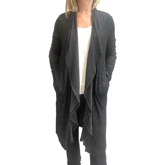 NEW ASTROLOGIE auden super soft long drape cardigan in black onyx - Picture 1 of 3
